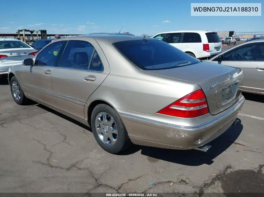 2001 Mercedes-Benz S 430 VIN: WDBNG70J21A188310 Lot: 42243766