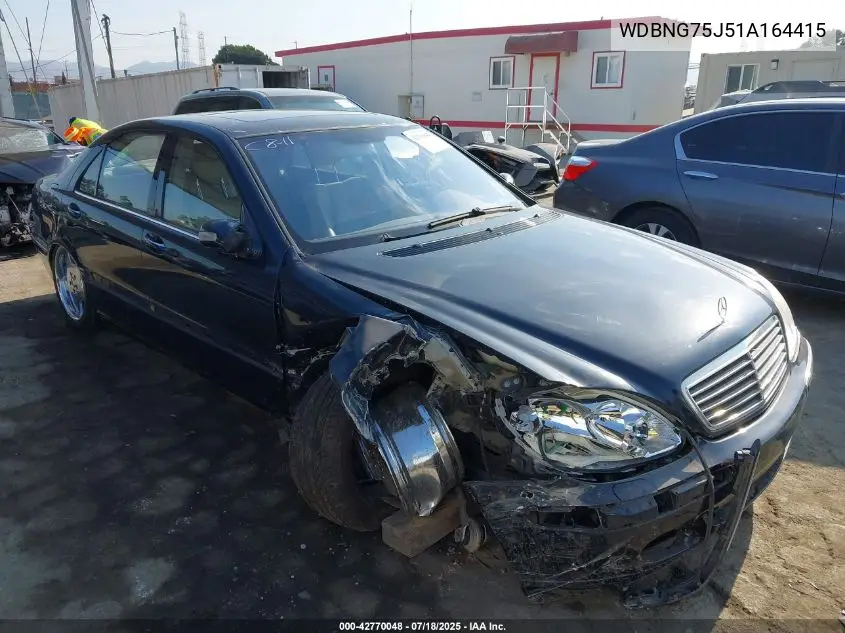 2001 Mercedes-Benz S 500 VIN: WDBNG75J51A164415 Lot: 42770048