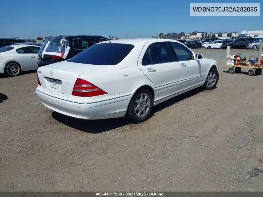 2002 Mercedes-Benz S 430 VIN: WDBNG70J32A282035 Lot: 41817988