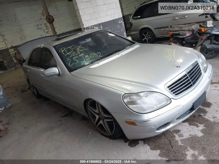 2002 Mercedes-Benz S 430 VIN: WDBNG70JX2A310218 Lot: 41866602