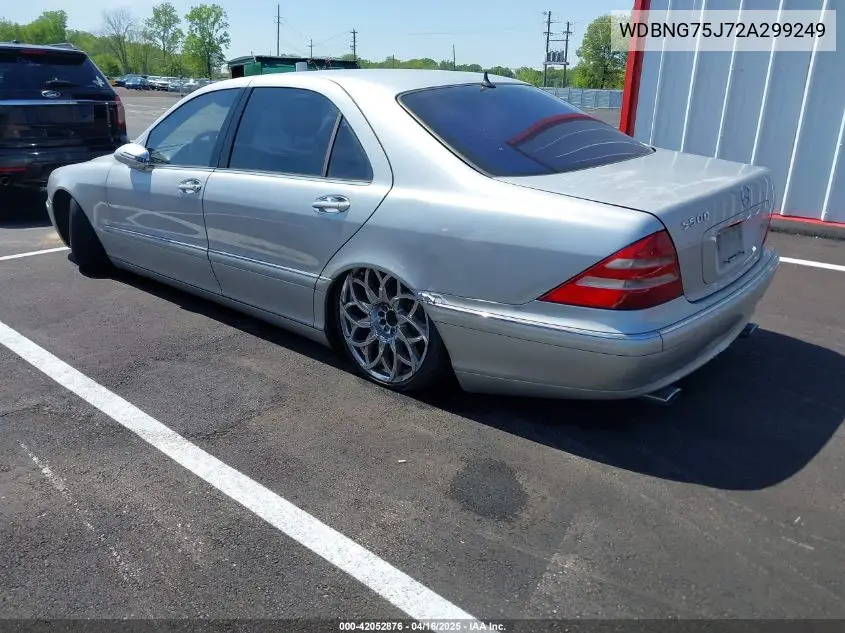 2002 Mercedes-Benz S 500 VIN: WDBNG75J72A299249 Lot: 42052876
