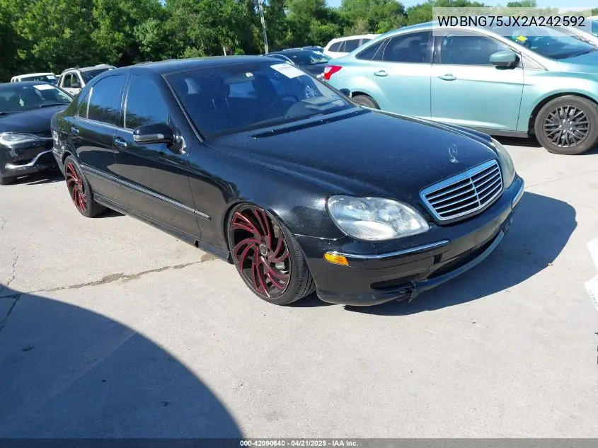 2002 Mercedes-Benz S 500 VIN: WDBNG75JX2A242592 Lot: 42090640