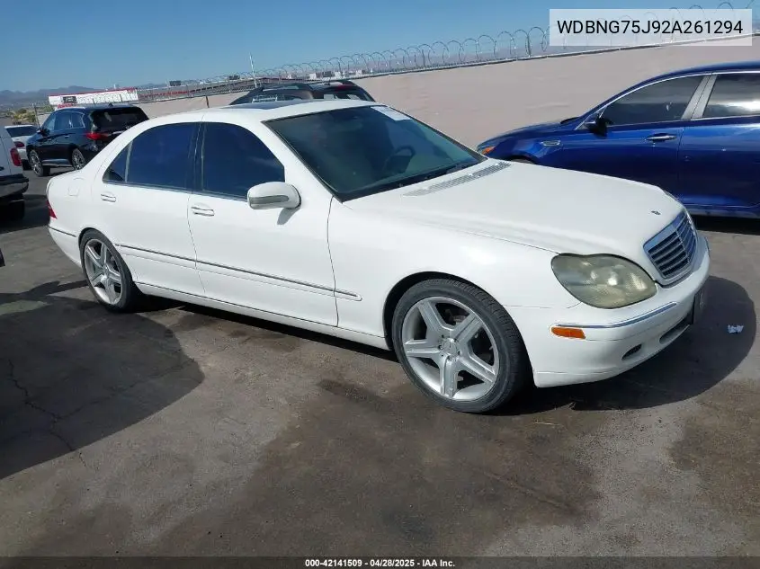 2002 Mercedes-Benz S 500 VIN: WDBNG75J92A261294 Lot: 42141509