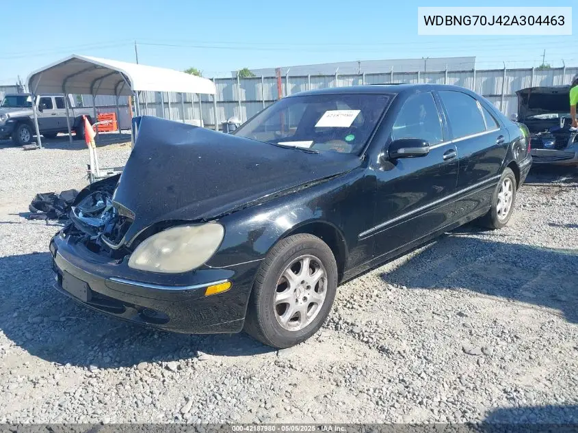 2002 Mercedes-Benz S 430 VIN: WDBNG70J42A304463 Lot: 42187980