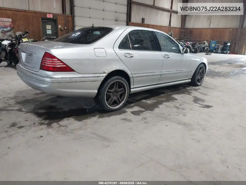 2002 Mercedes-Benz S 500 VIN: WDBNG75J22A283234 Lot: 42191291