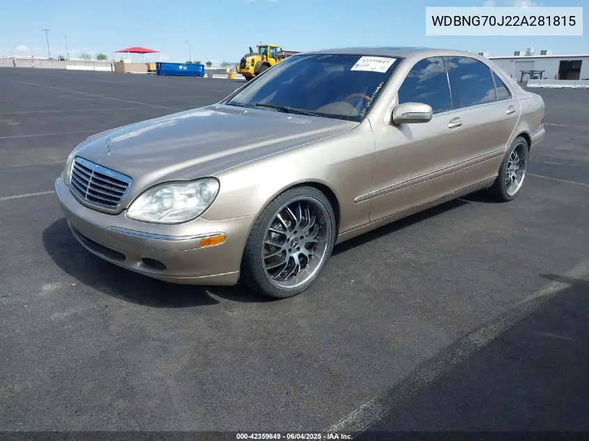 2002 Mercedes-Benz S 430 VIN: WDBNG70J22A281815 Lot: 42359849