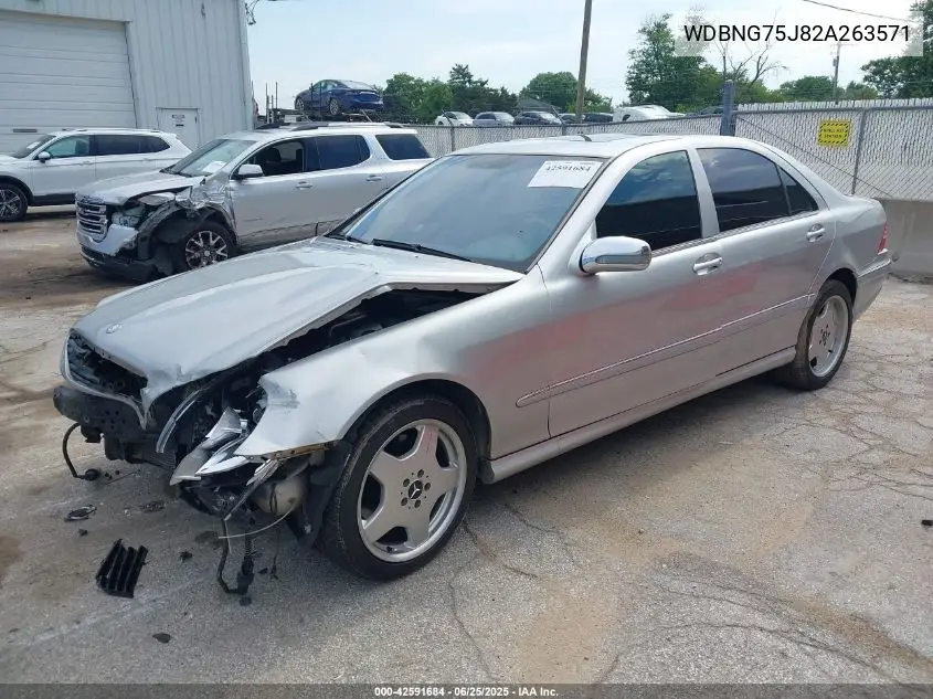 2002 Mercedes-Benz S 500 VIN: WDBNG75J82A263571 Lot: 42591684