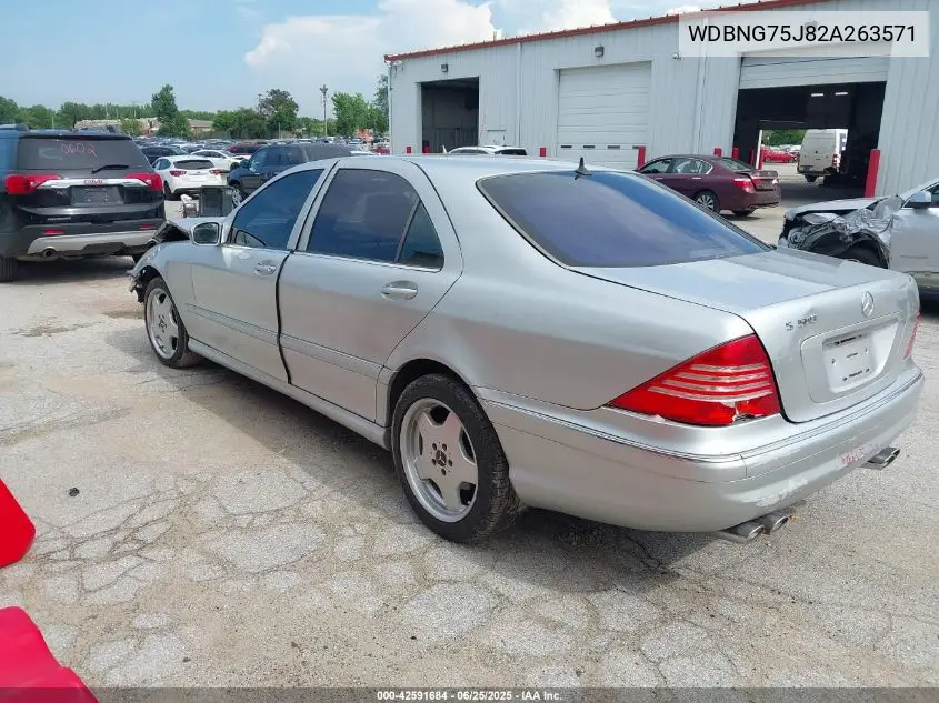 2002 Mercedes-Benz S 500 VIN: WDBNG75J82A263571 Lot: 42591684