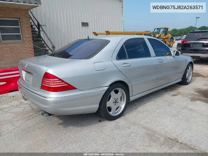 2002 Mercedes-Benz S 500 VIN: WDBNG75J82A263571 Lot: 42591684