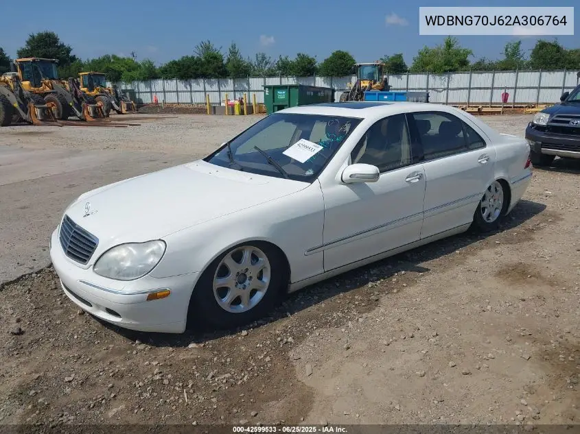 2002 Mercedes-Benz S 430 VIN: WDBNG70J62A306764 Lot: 42599533