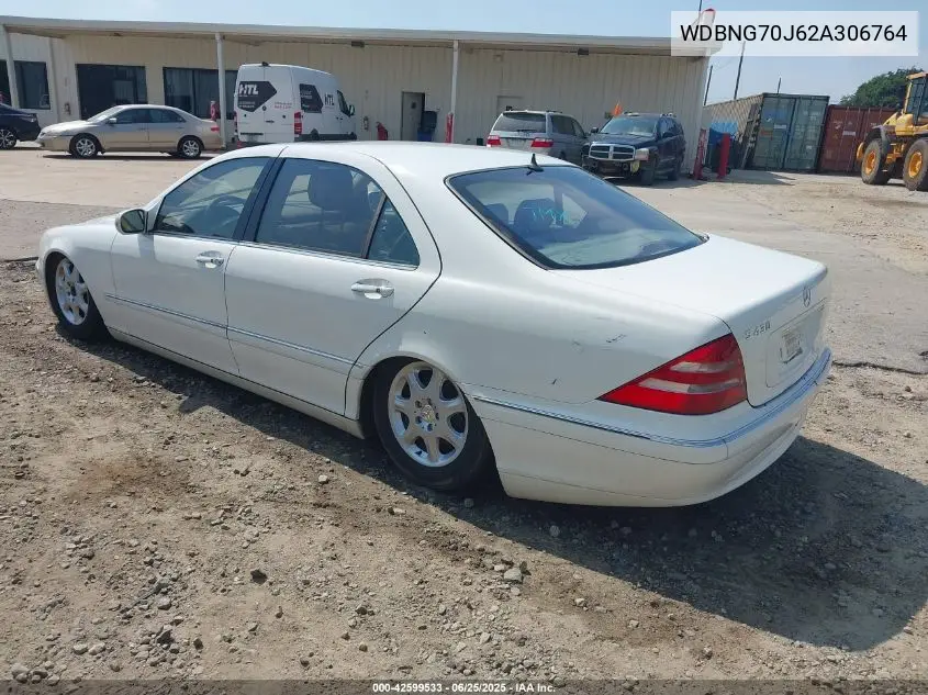 2002 Mercedes-Benz S 430 VIN: WDBNG70J62A306764 Lot: 42599533