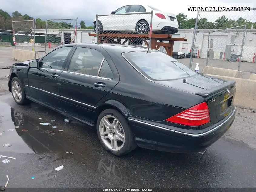 2002 Mercedes-Benz S 55 Amg VIN: WDBNG73J72A280879 Lot: 42707731