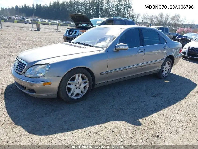 2003 Mercedes-Benz S 430 VIN: WDBNG70J23A336796 Lot: 41896565
