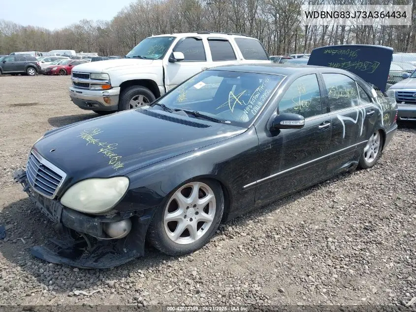 2003 Mercedes-Benz S 430 VIN: WDBNG83J73A364434 Lot: 42072399
