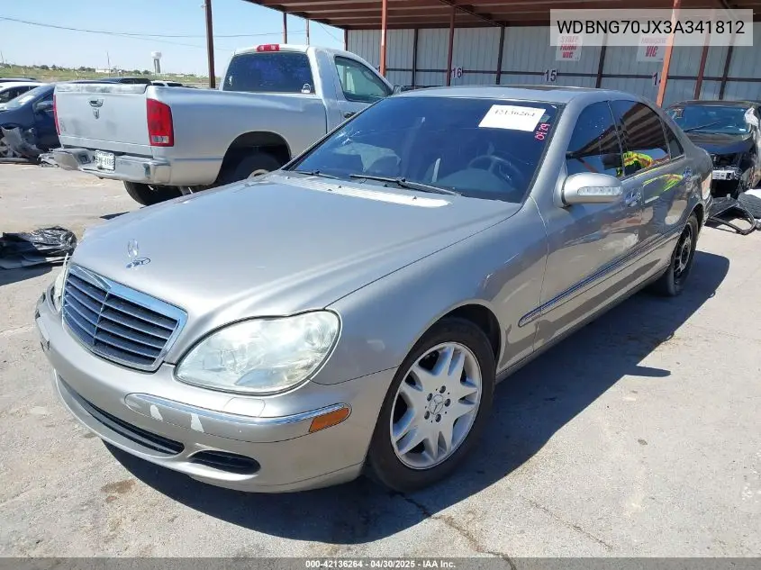 2003 Mercedes-Benz S 430 VIN: WDBNG70JX3A341812 Lot: 42136264