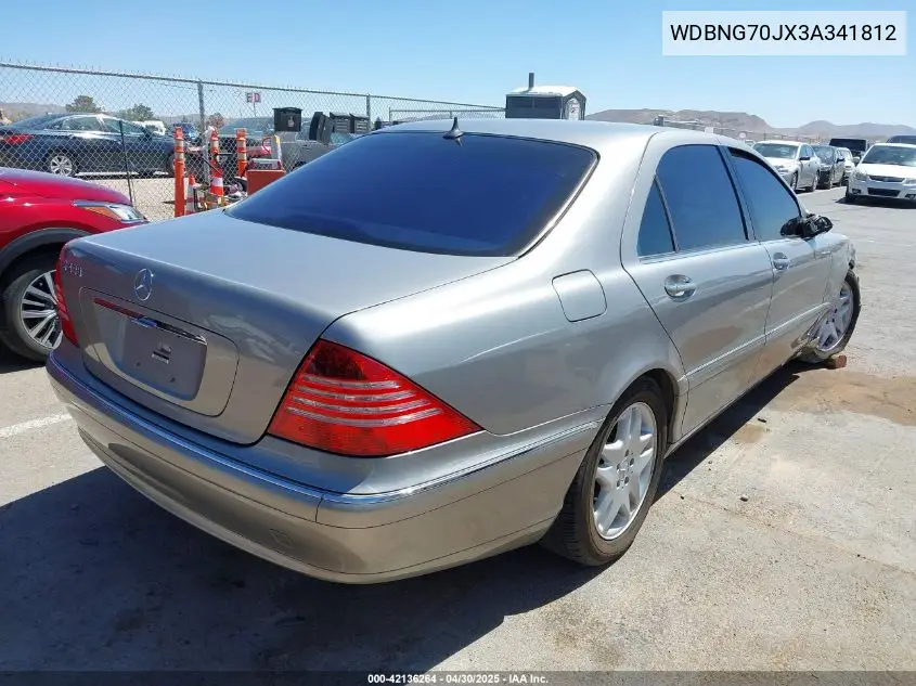 2003 Mercedes-Benz S 430 VIN: WDBNG70JX3A341812 Lot: 42136264