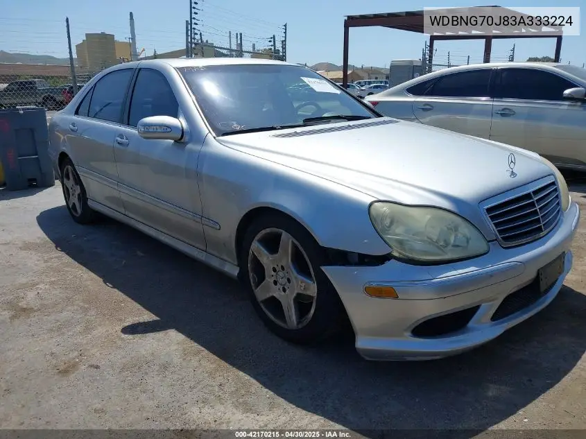 2003 Mercedes-Benz S 430 VIN: WDBNG70J83A333224 Lot: 42170215