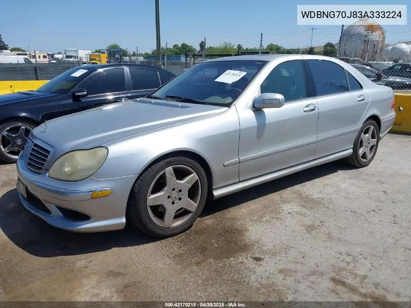2003 Mercedes-Benz S 430 VIN: WDBNG70J83A333224 Lot: 42170215