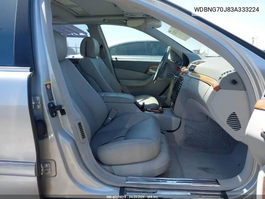 2003 Mercedes-Benz S 430 VIN: WDBNG70J83A333224 Lot: 42170215