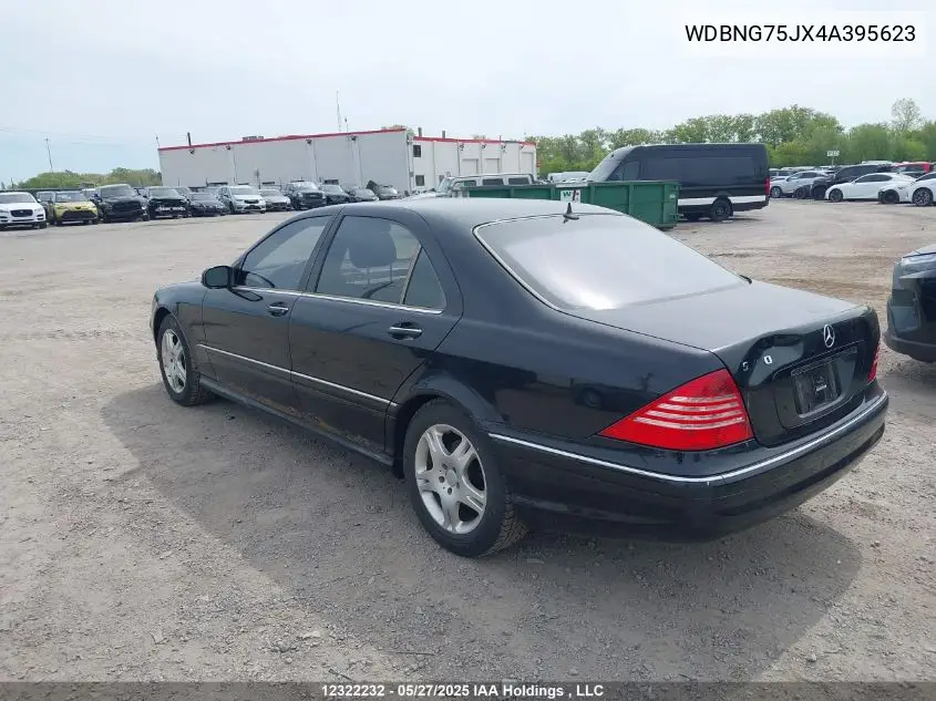 2004 Mercedes-Benz S 500 VIN: WDBNG75JX4A395623 Lot: 12322232