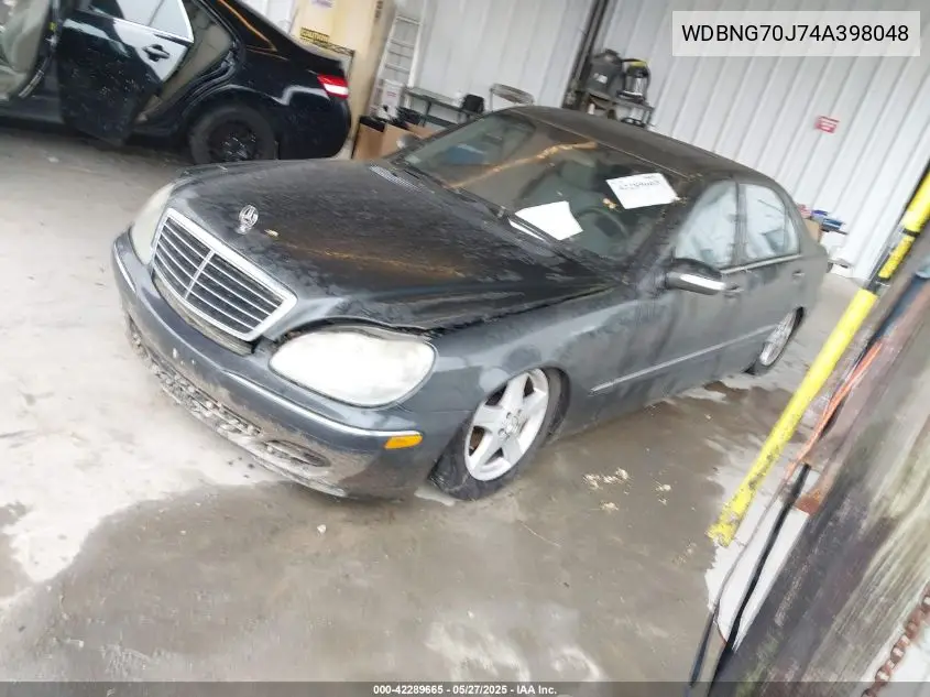 2004 Mercedes-Benz S 430 VIN: WDBNG70J74A398048 Lot: 42289665