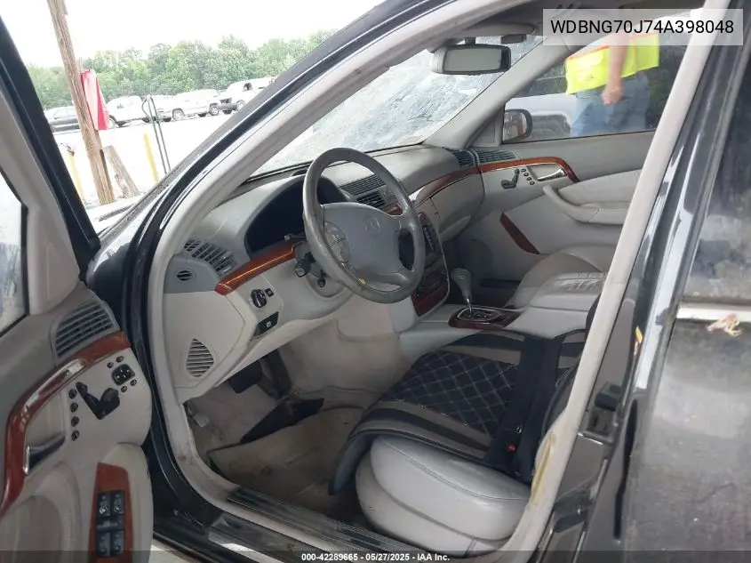 2004 Mercedes-Benz S 430 VIN: WDBNG70J74A398048 Lot: 42289665