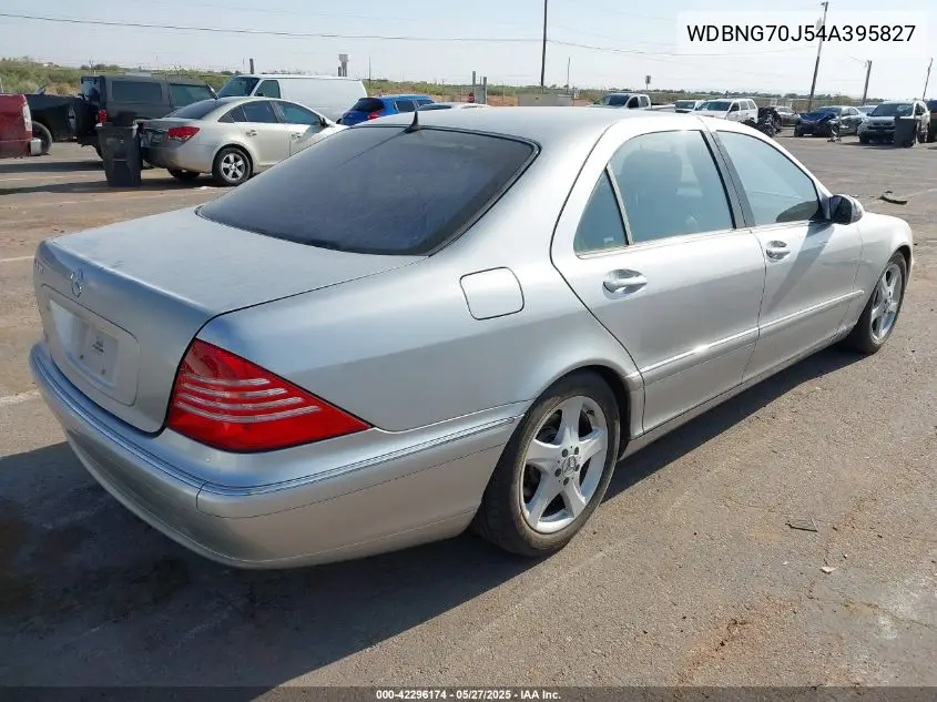 2004 Mercedes-Benz S 430 VIN: WDBNG70J54A395827 Lot: 42296174