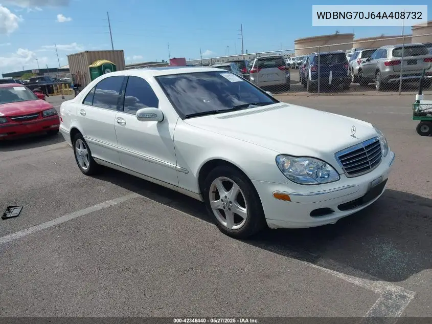 2004 Mercedes-Benz S 430 VIN: WDBNG70J64A408732 Lot: 42346440