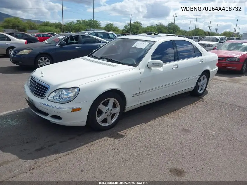 2004 Mercedes-Benz S 430 VIN: WDBNG70J64A408732 Lot: 42346440