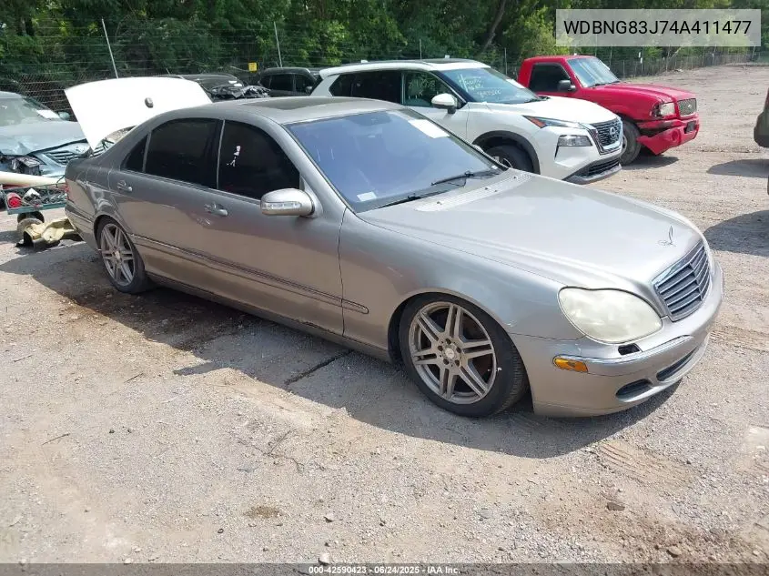 2004 Mercedes-Benz S 430 4Matic VIN: WDBNG83J74A411477 Lot: 42590423