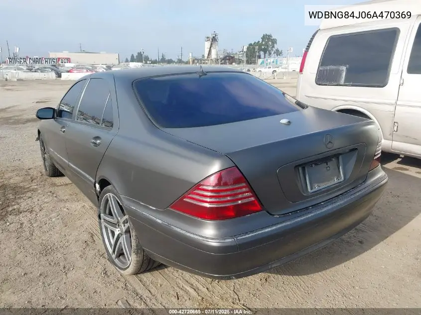 2006 Mercedes-Benz S 500 4Matic VIN: WDBNG84J06A470369 Lot: 42720669