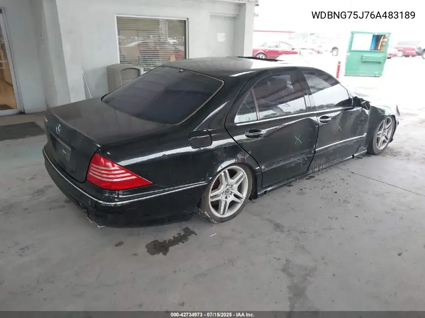 2006 Mercedes-Benz S 500 VIN: WDBNG75J76A483189 Lot: 42734973
