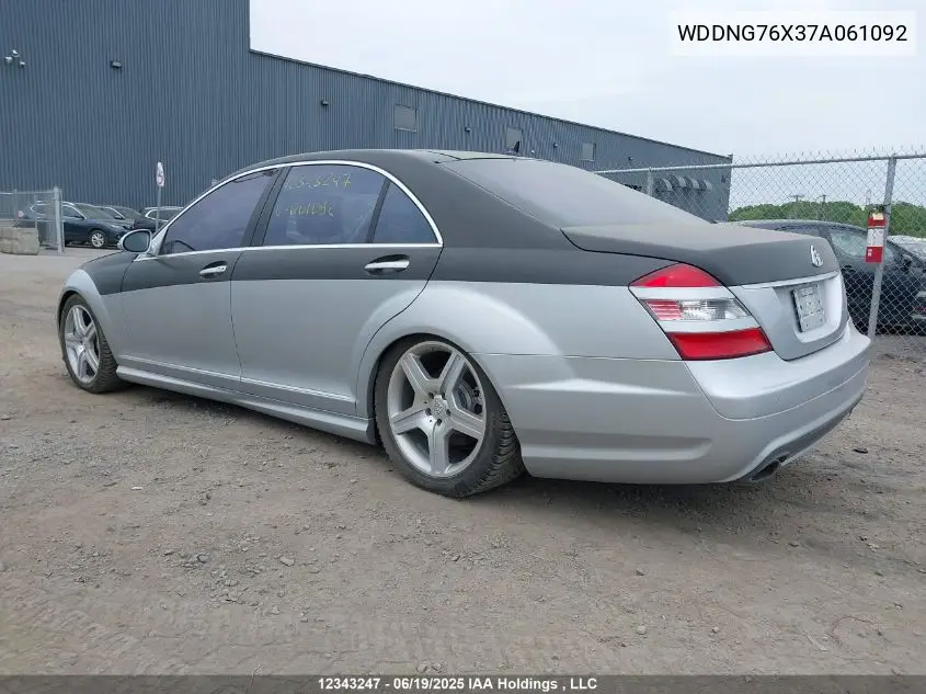 2007 Mercedes-Benz S 600 600 VIN: WDDNG76X37A061092 Lot: 12343247