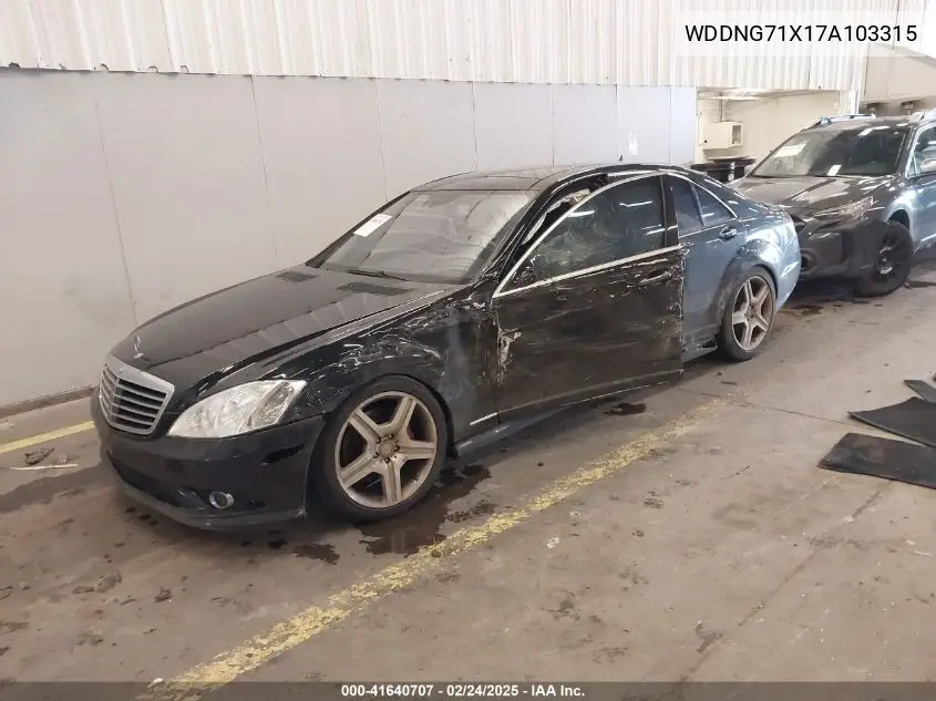 2007 Mercedes-Benz S 550 VIN: WDDNG71X17A103315 Lot: 41640707