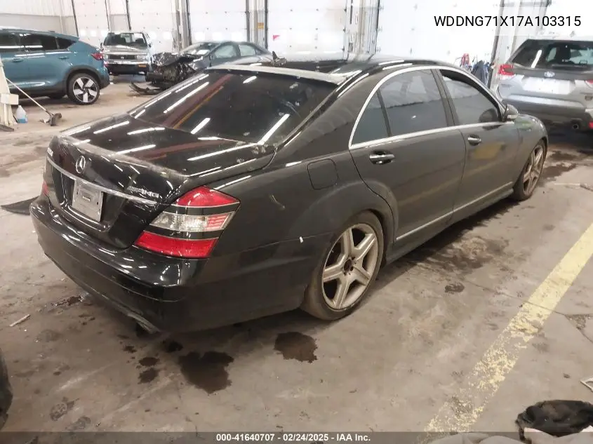 2007 Mercedes-Benz S 550 VIN: WDDNG71X17A103315 Lot: 41640707