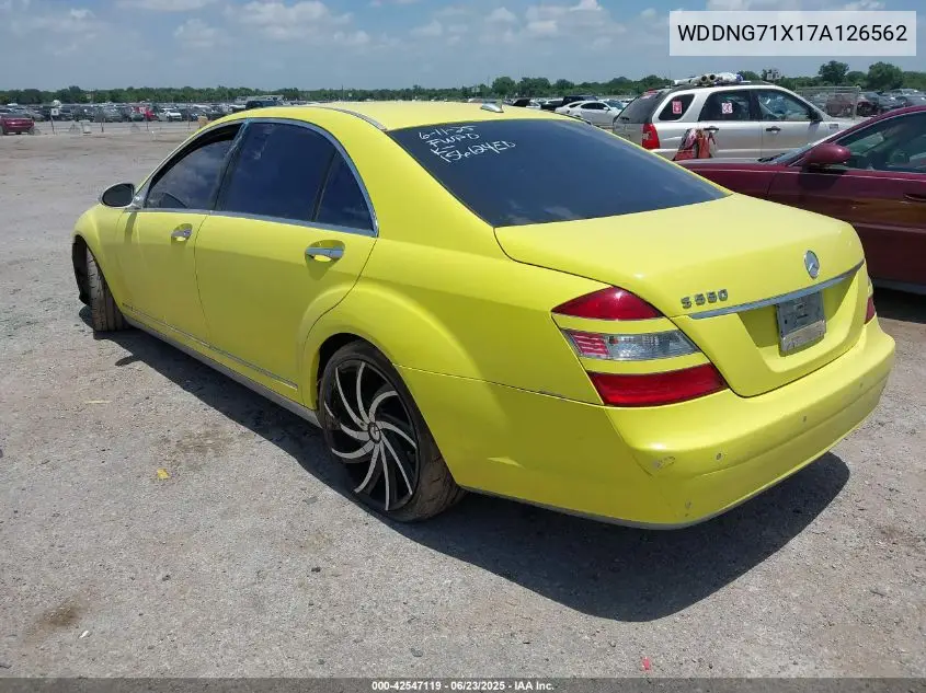 2007 Mercedes-Benz S 550 VIN: WDDNG71X17A126562 Lot: 42547119