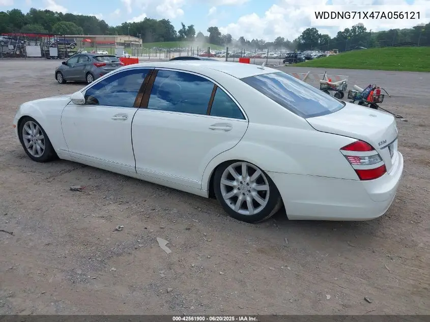 2007 Mercedes-Benz S 550 VIN: WDDNG71X47A056121 Lot: 42561900