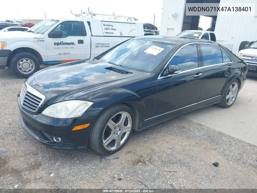 2007 Mercedes-Benz S 550 VIN: WDDNG71X47A138401 Lot: 42705646