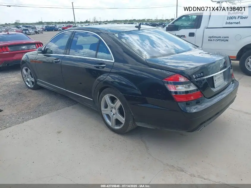 2007 Mercedes-Benz S 550 VIN: WDDNG71X47A138401 Lot: 42705646