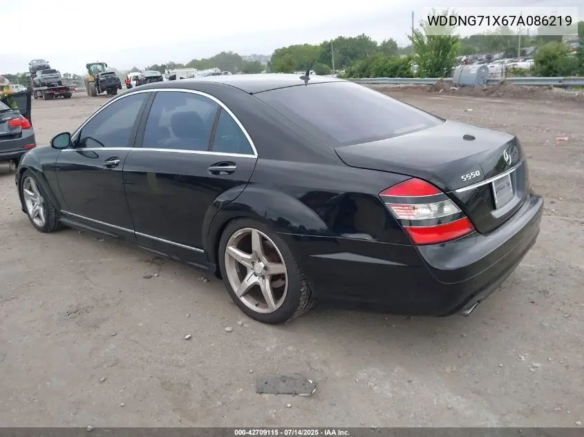 2007 Mercedes-Benz S 550 VIN: WDDNG71X67A086219 Lot: 42709115