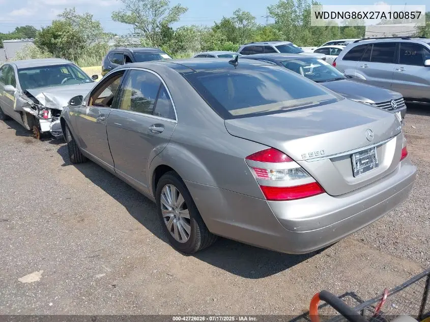 2007 Mercedes-Benz S 550 4Matic VIN: WDDNG86X27A100857 Lot: 42726026