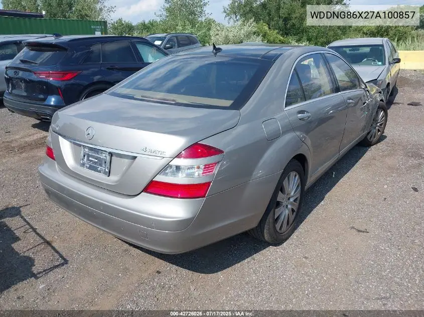 2007 Mercedes-Benz S 550 4Matic VIN: WDDNG86X27A100857 Lot: 42726026