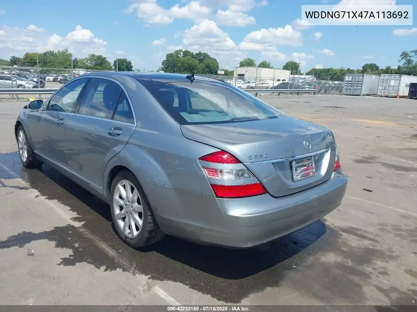 2007 Mercedes-Benz S 550 VIN: WDDNG71X47A113692 Lot: 42752150