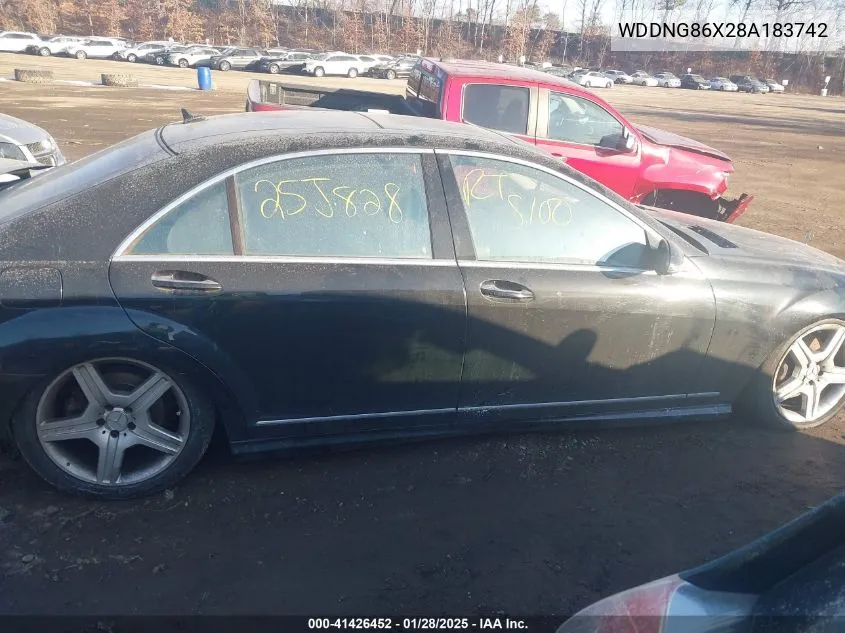 2008 Mercedes-Benz S 550 4Matic VIN: WDDNG86X28A183742 Lot: 41426452