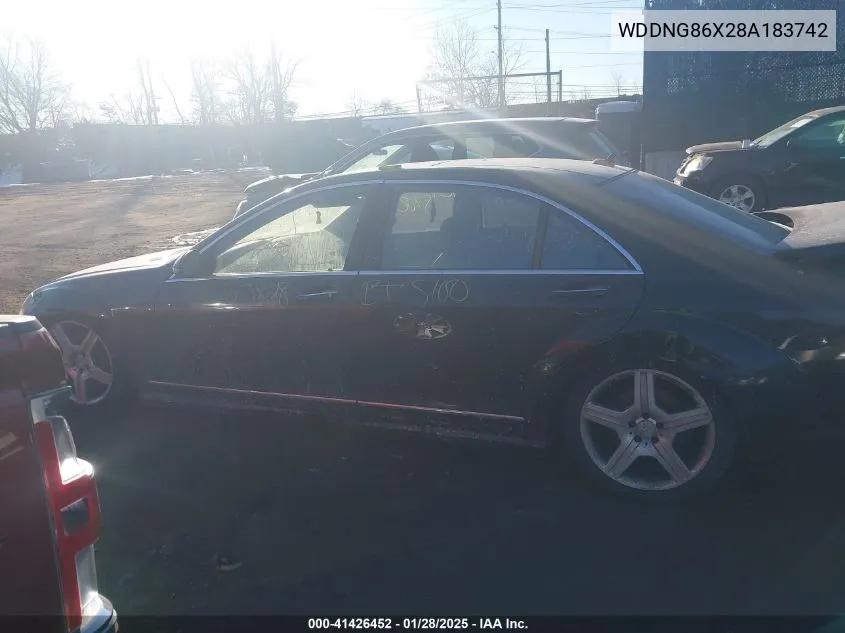 2008 Mercedes-Benz S 550 4Matic VIN: WDDNG86X28A183742 Lot: 41426452