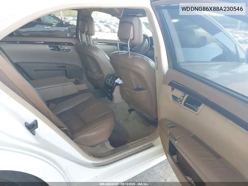 2008 Mercedes-Benz S 550 4Matic VIN: WDDNG86X88A230546 Lot: 42234138