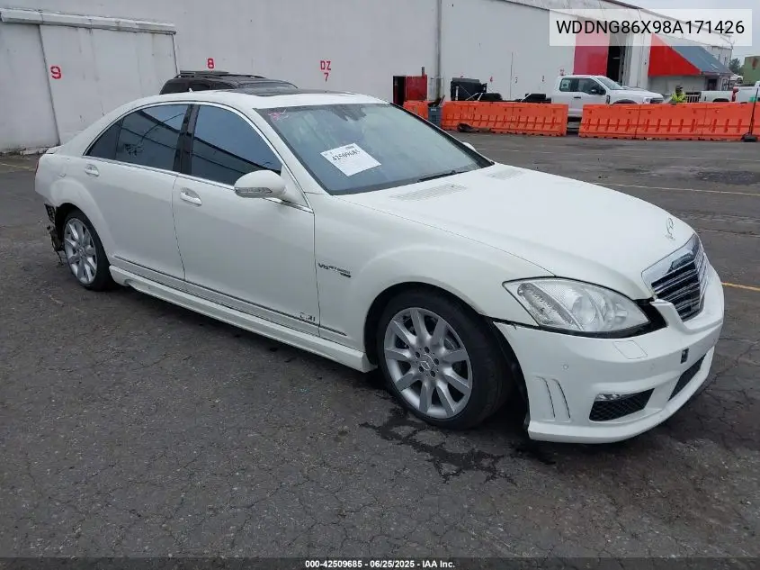 2008 Mercedes-Benz S 550 4Matic VIN: WDDNG86X98A171426 Lot: 42509685