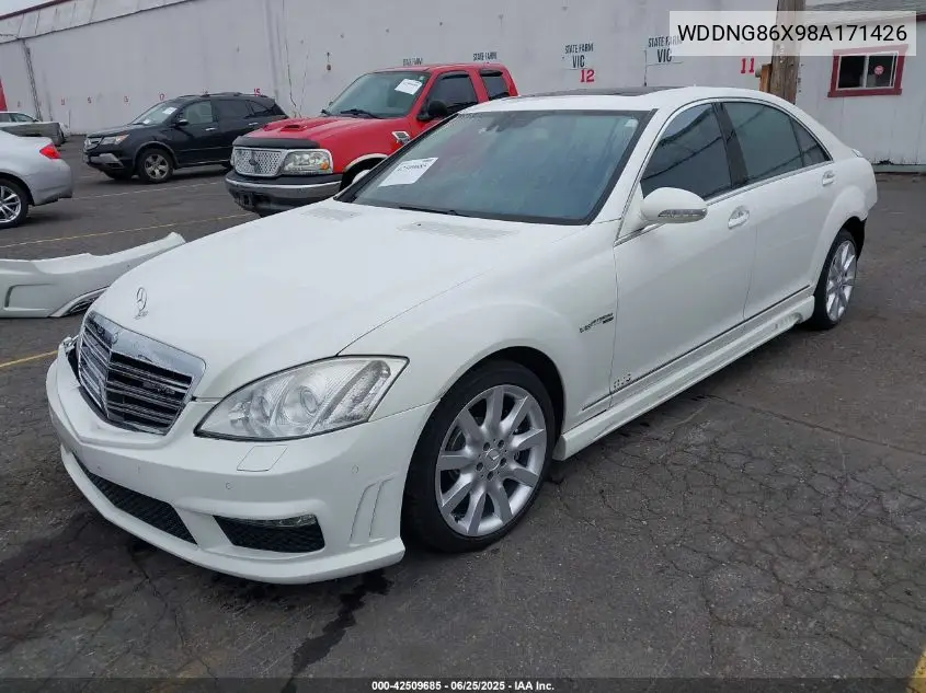 2008 Mercedes-Benz S 550 4Matic VIN: WDDNG86X98A171426 Lot: 42509685