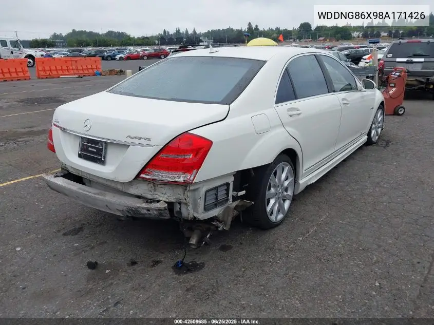 2008 Mercedes-Benz S 550 4Matic VIN: WDDNG86X98A171426 Lot: 42509685