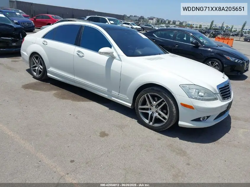 2008 Mercedes-Benz S 550 VIN: WDDNG71XX8A205651 Lot: 42554812